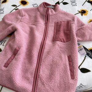 LT Ash-berry color Sherpa jacket perfect for spring or fall weather.